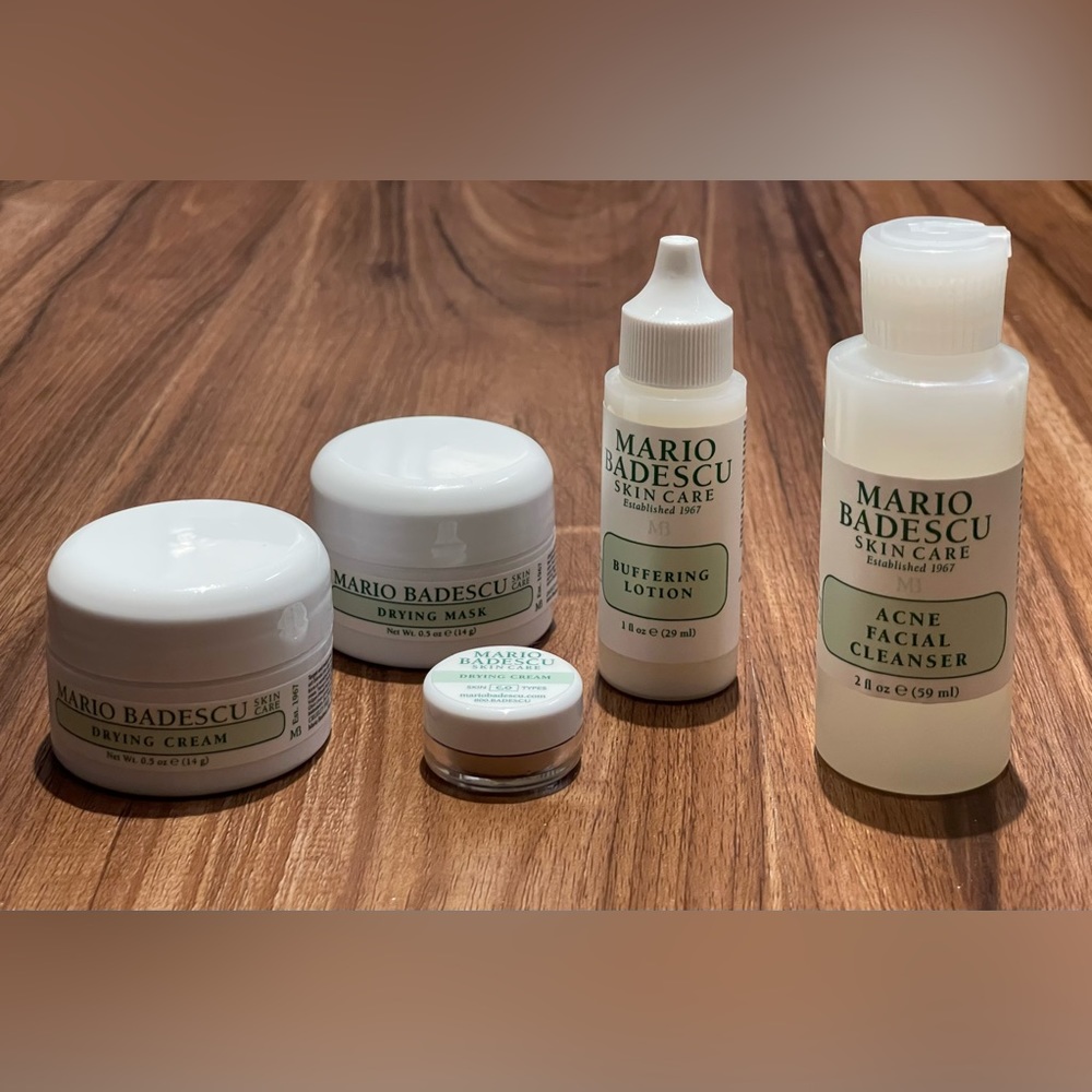 New Mario Badescu 4 Piece Acne Skincare Bundle
